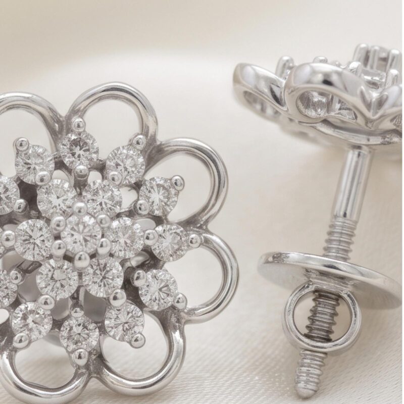 Alternative view of Discover Exquisite Natural Diamond Earrings in 18K Gold at Bafleh Jewellery