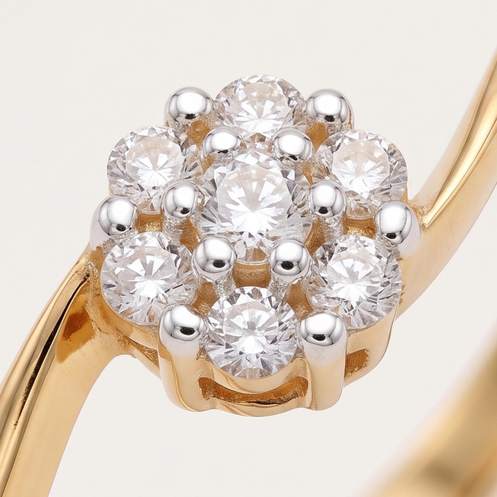 18K Gold Diamond Ring for Lasting Elegance - Image 2