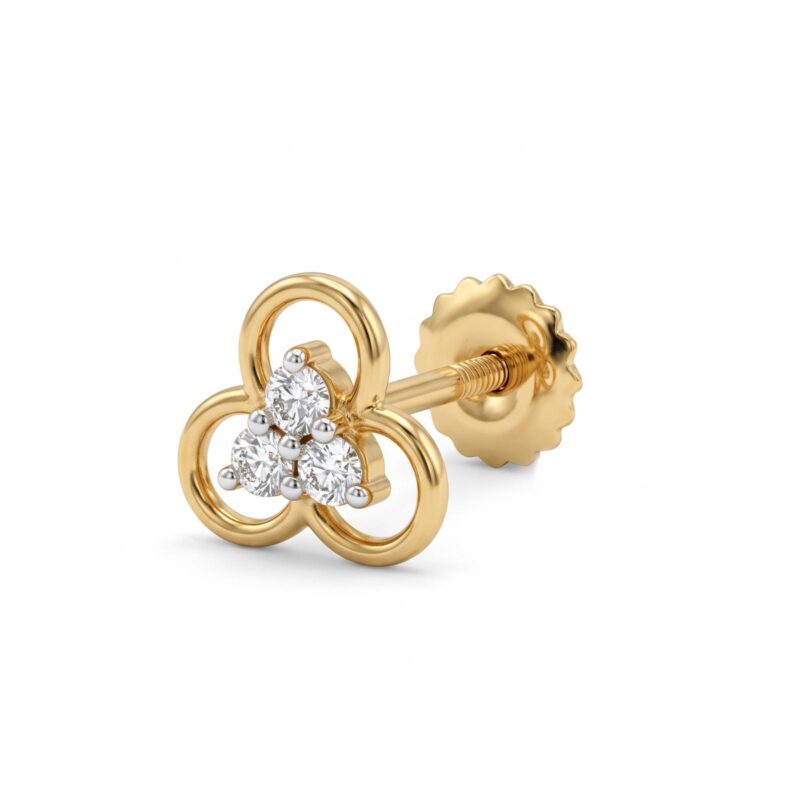 Premium Natural Diamond 18K Gold Nosepin