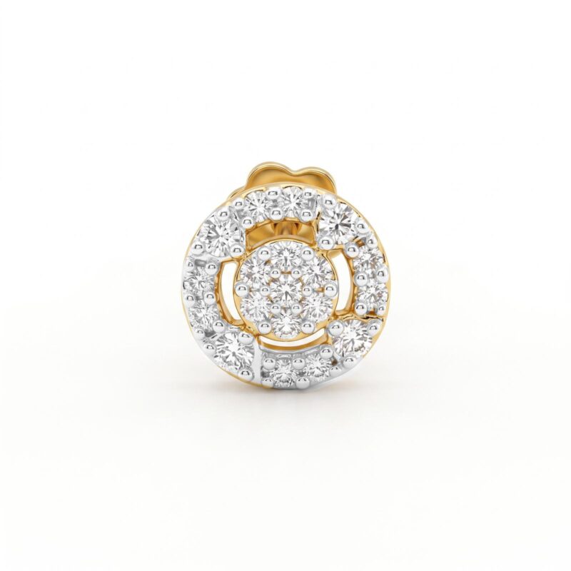 18K Gold Diamond Nose Pin for Everyday Elegance