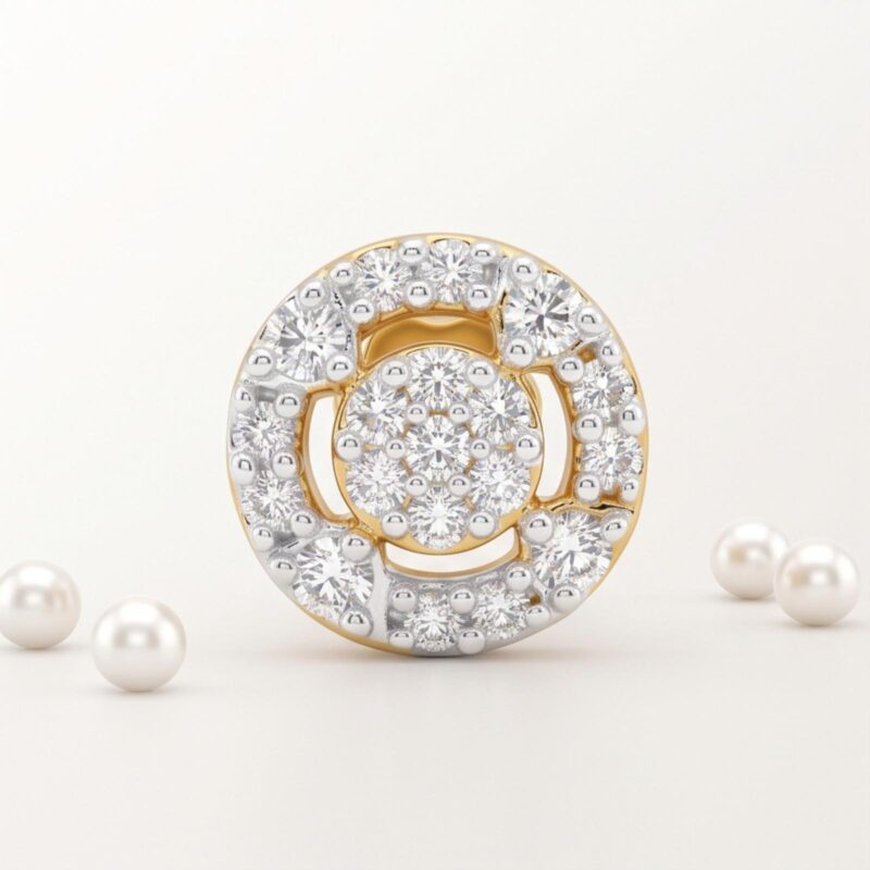 Alternative view of 18K Gold Diamond Nose Pin for Everyday Elegance