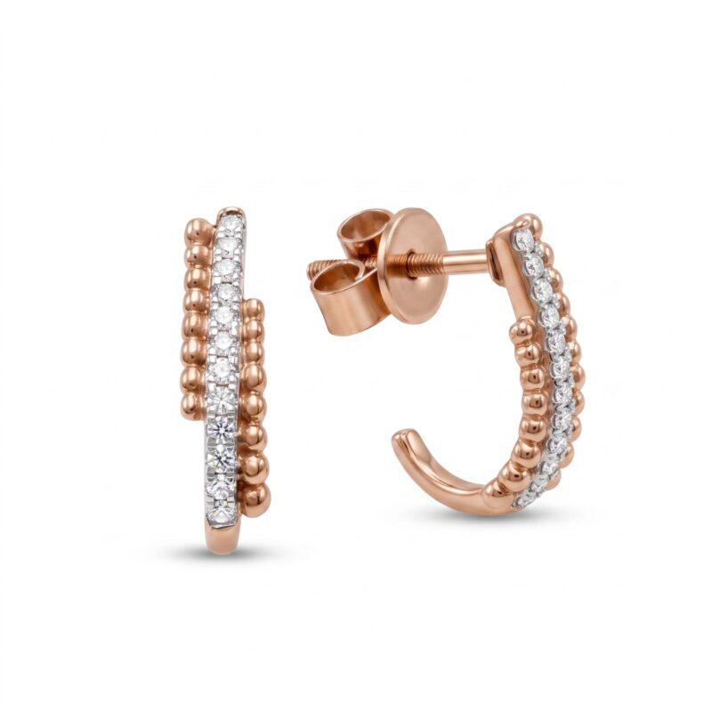 Enhance Your Natural Beauty with Sparkling 18K Diamond Earrings from Bafleh Jewellery