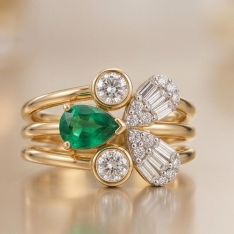 Alternative view of 105 - R1853RYE0001S -14K Gold & Diamond Ring