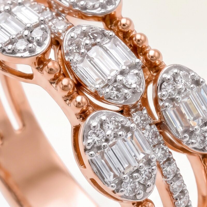 Alternative view of Premium Natural Diamond Ring in 18K Gold | Bafleh Jewellery