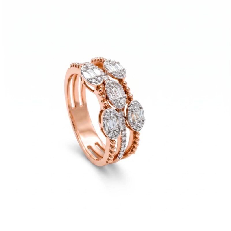 Premium Natural Diamond Ring in 18K Gold | Bafleh Jewellery