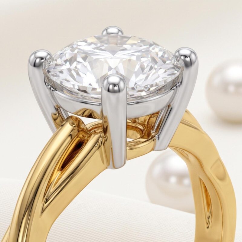 Alternative view of Forever Radiance Lab Grown Diamond Ring in 18K Gold