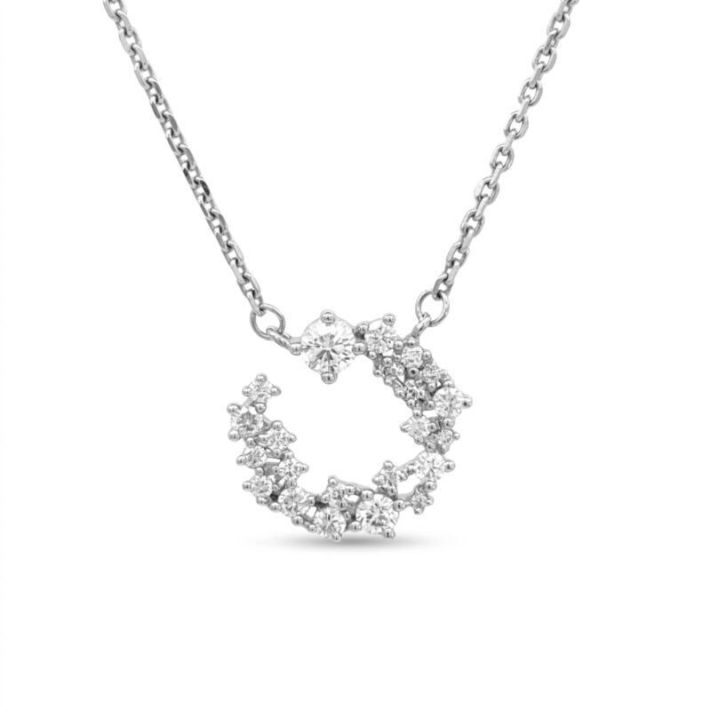 18K Gold Diamond Pendant with Chain Crafted for Elegant Gifting and Sophisticated Jewellery Styling from Bafleh Jewellery