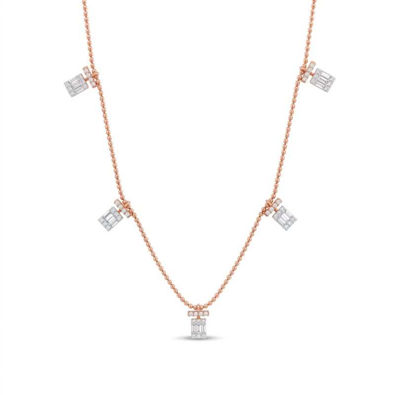 47 -AN-1838-7-FM -18K Gold & Diamond Necklace