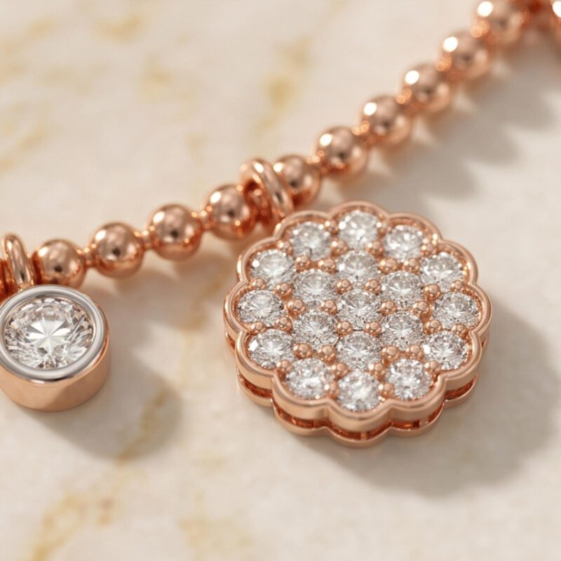 Alternative view of 61 -AN-9428-2-FM -18K Gold & Diamond Necklace