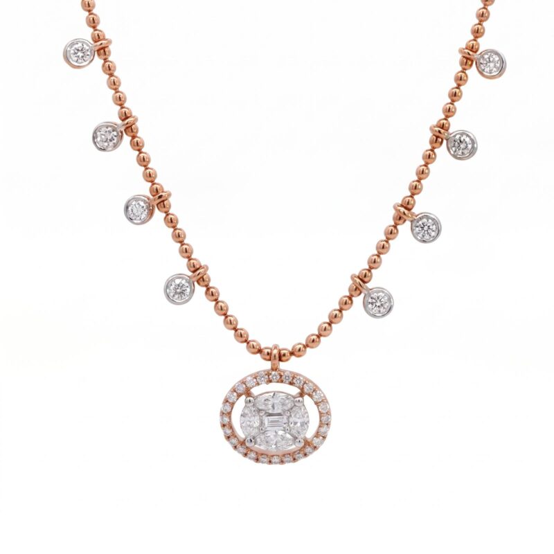 46 -AN-99820-81-FM -18K Gold & Diamond Necklace