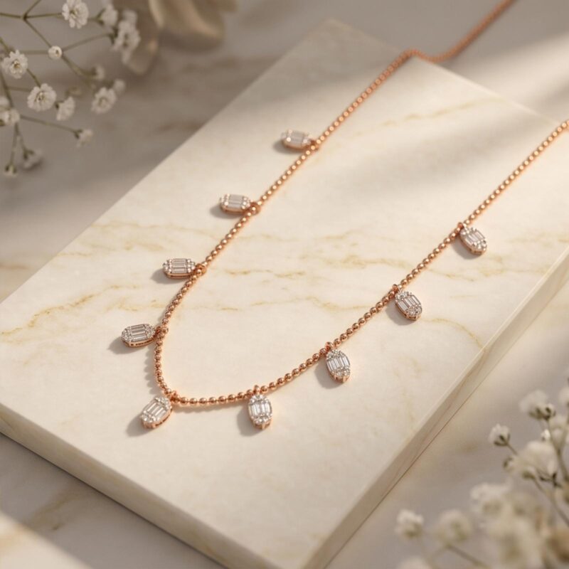 Alternative view of Discover the Beauty of Natural Diamond Necklace in 18K Gold