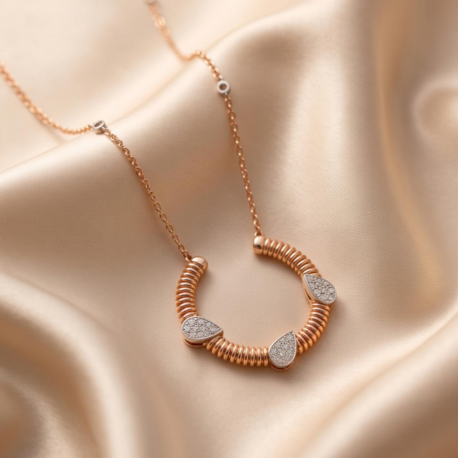 Unveiling Timeless Luxury in Natural Diamond Necklace in 18K Gold - Image 3