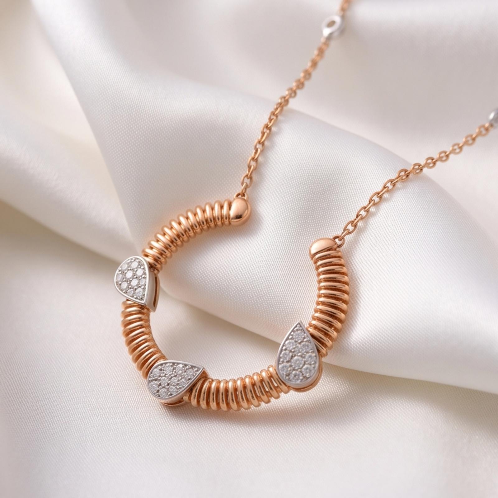 Unveiling Timeless Luxury in Natural Diamond Necklace in 18K Gold - Image 4