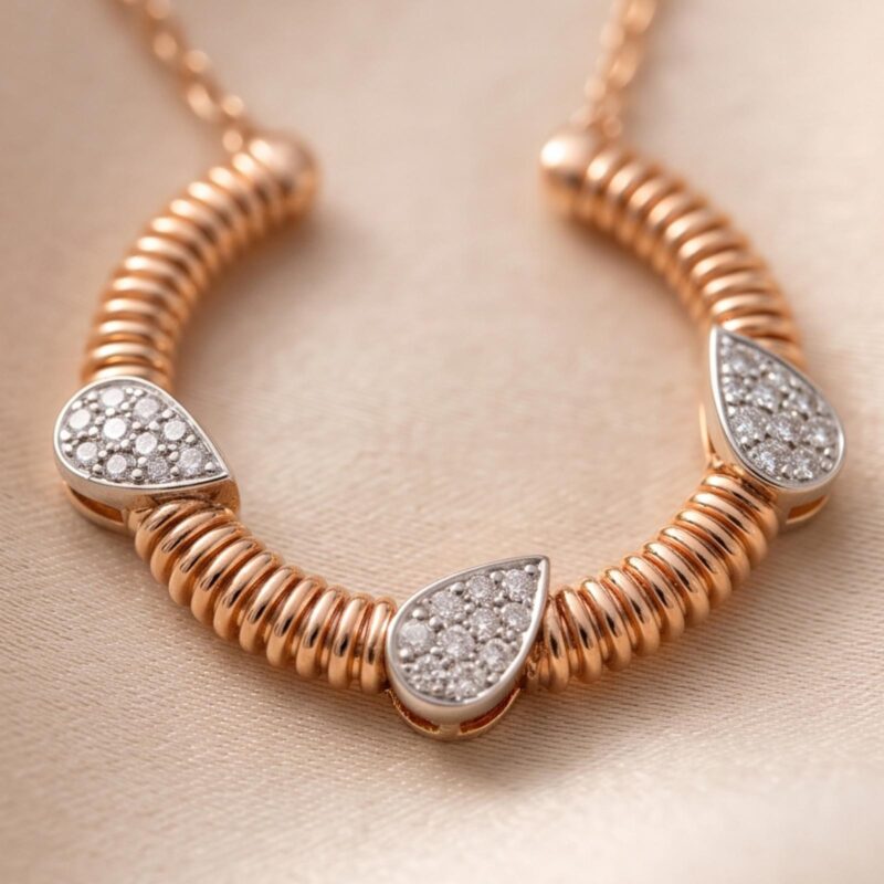 Alternative view of Unveiling Timeless Luxury in Natural Diamond Necklace in 18K Gold