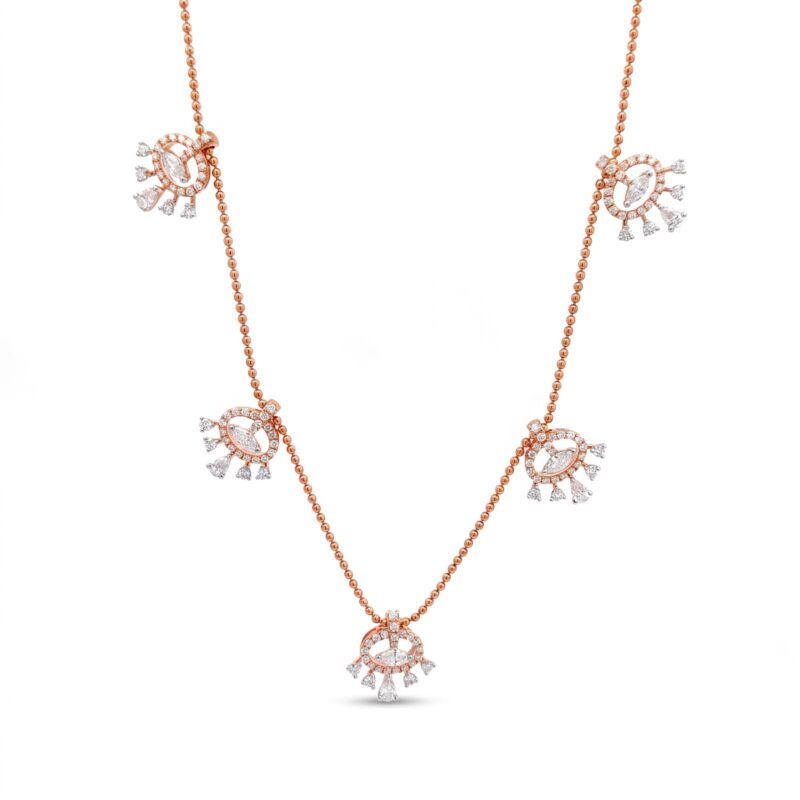 63 -AN-10186-11-FM -18K Gold & Diamond Necklace