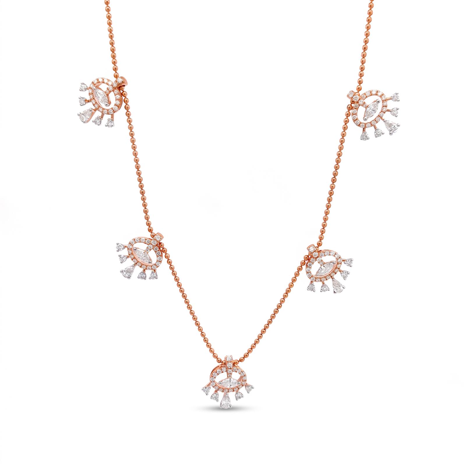 63 -AN-10186-11-FM -18K Gold & Diamond Necklace