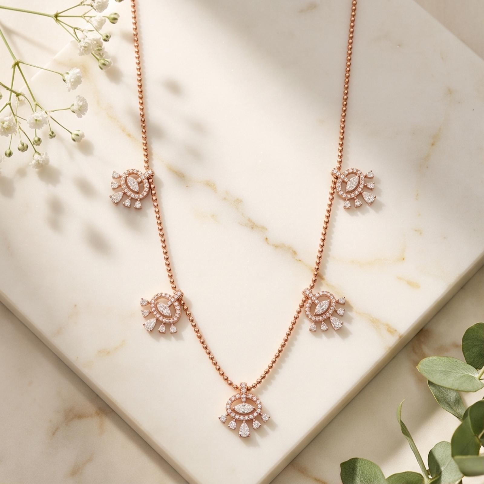 63 -AN-10186-11-FM -18K Gold & Diamond Necklace - Image 4