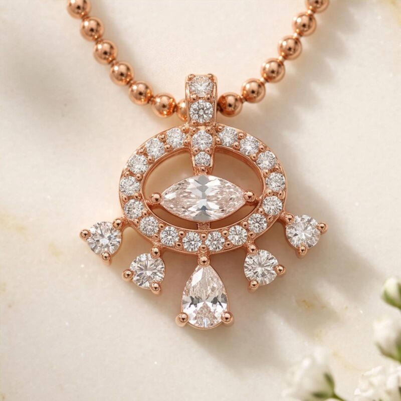Alternative view of 63 -AN-10186-11-FM -18K Gold & Diamond Necklace