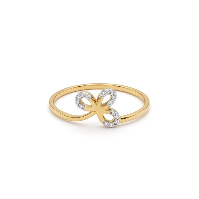 Timeless 18K Gold Lightweight Ring Featuring Brilliant Natural Diamonds