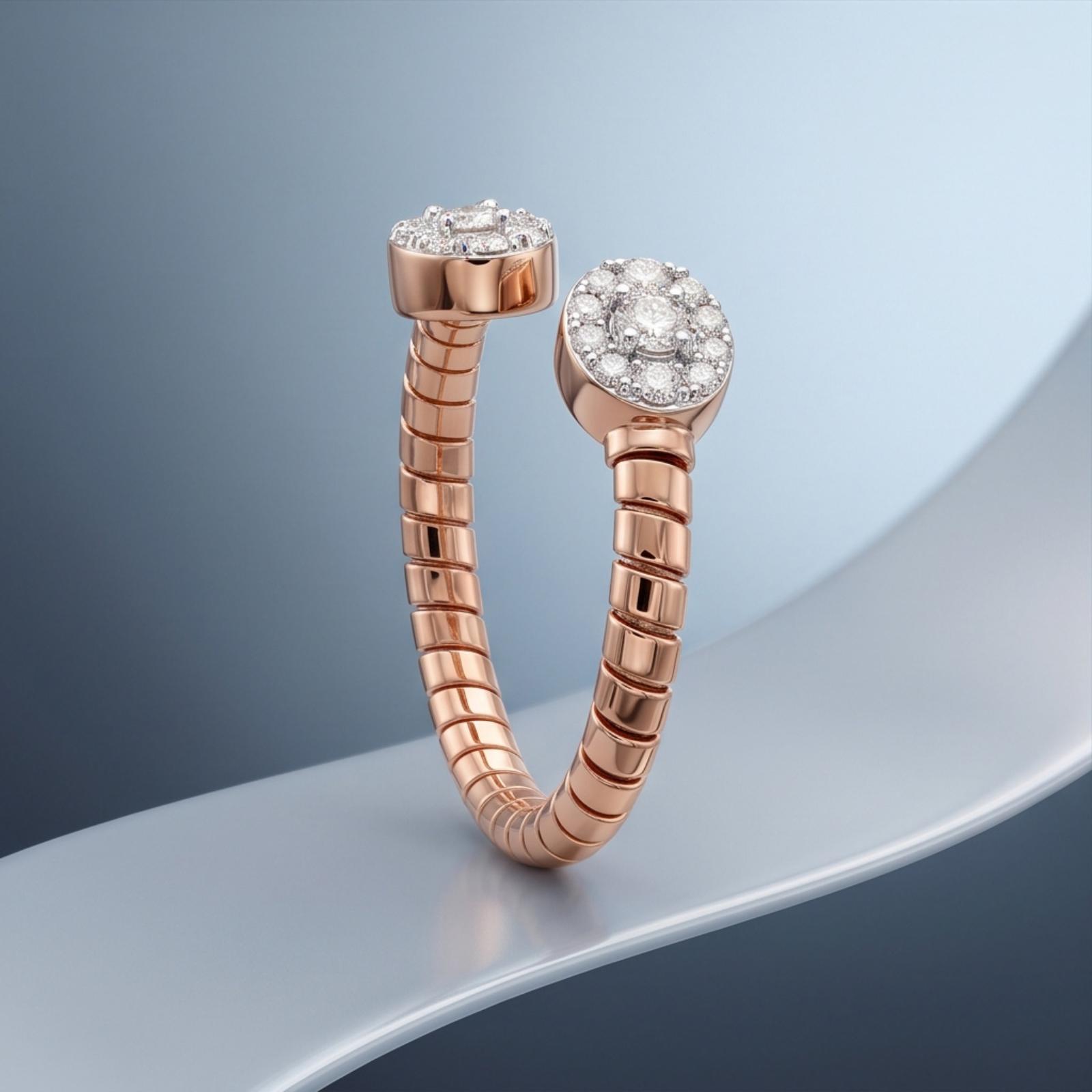 87 -R5516MPD0001S -14K Gold & Diamond Jewellery Ring with Titanium Wire of 0.25 gms - Image 4