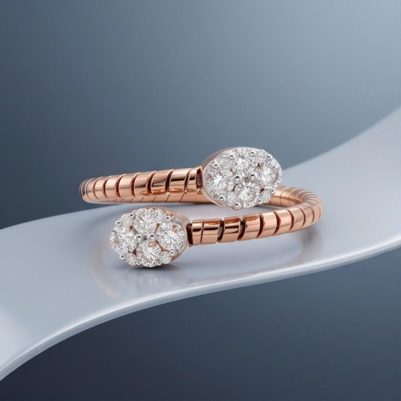87 -R5516MPD0001S -14K Gold & Diamond Jewellery Ring with Titanium Wire of 0.25 gms