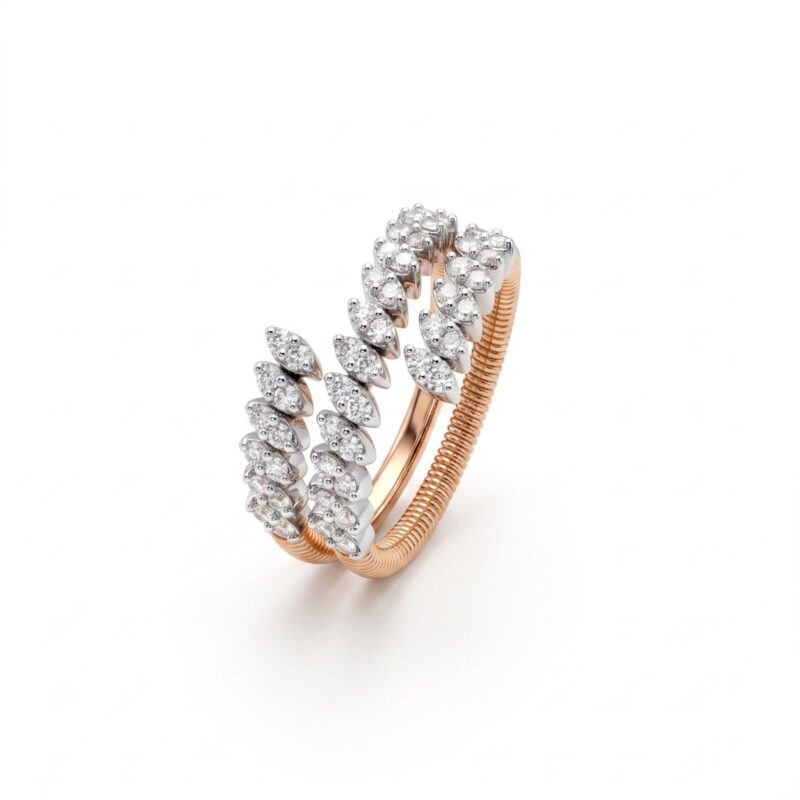 Buy Natural Diamond Ring in 18K Gold | Bafleh Jewellery