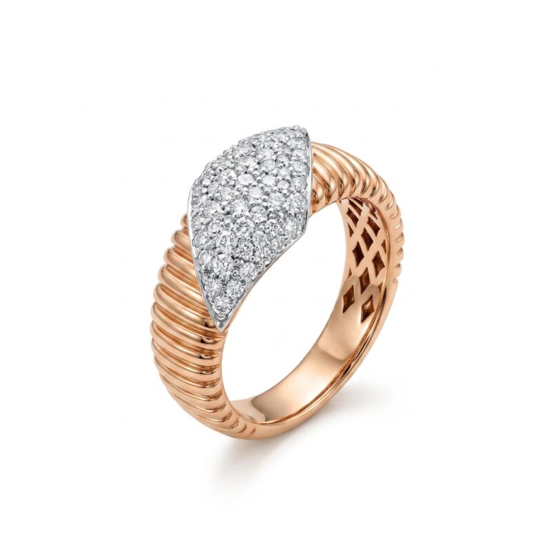 Natural Diamond Ring in 18K Gold | Bafleh Jewellery