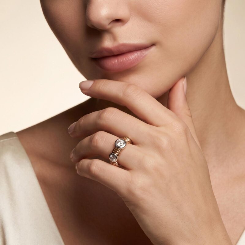 Alternative view of Exclusive Natural Diamond Ring in 18K Gold | Bafleh Jewellery