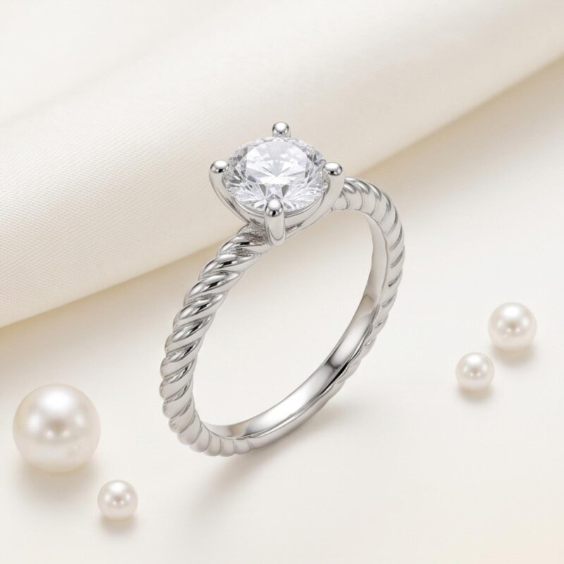 Alternative view of 9 -18K Gold & Lab Grown Diamond Ring