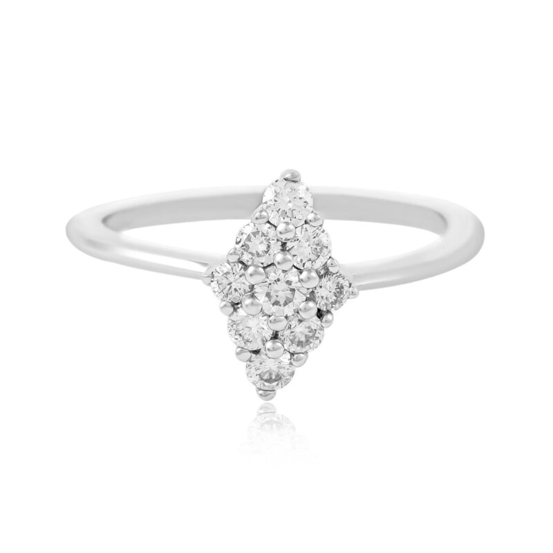 Alternative view of Exclusive White Gold Diamond Rings  in 18K Gold  at Limited Time Offer