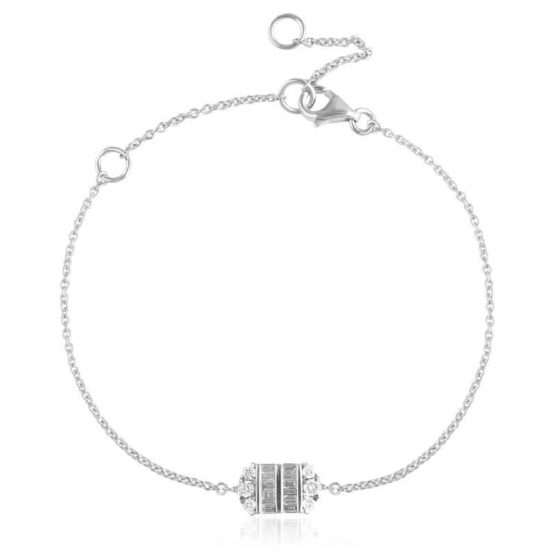Timeless Luxury: Natural Diamond Bracelets in 18K White Gold Only at Bafleh Jewellery