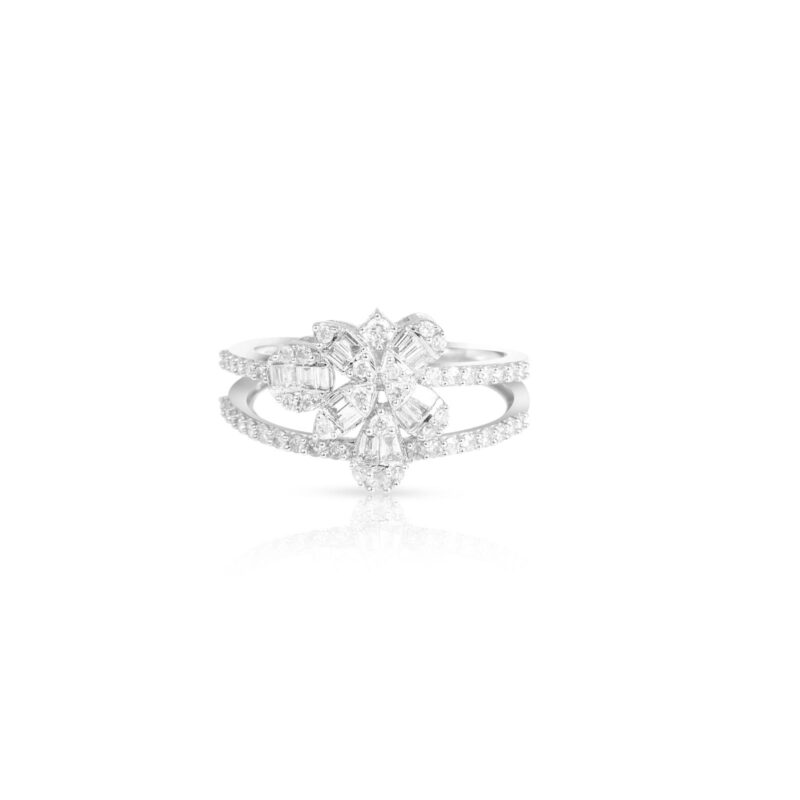 Alternative view of Certified Brilliance: 18K White Gold Diamond Ring with IDT Only at Bafleh