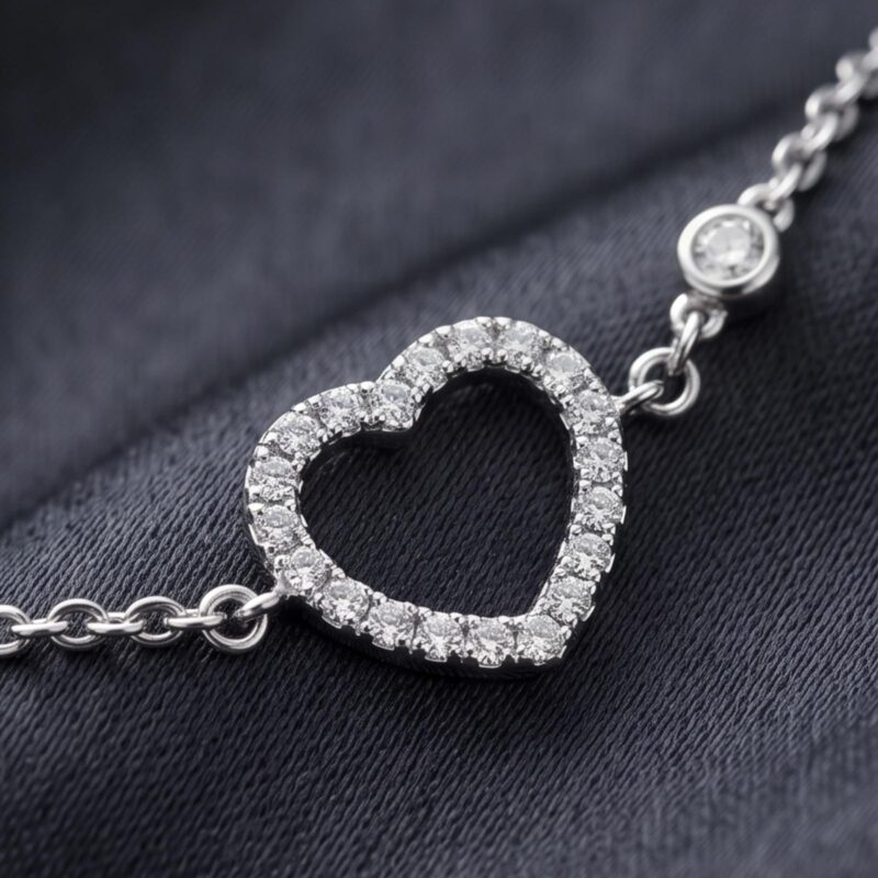 Alternative view of Exclusive Diamond 18K White Gold Bracelet with IDT Certificate Bafleh Jewellery