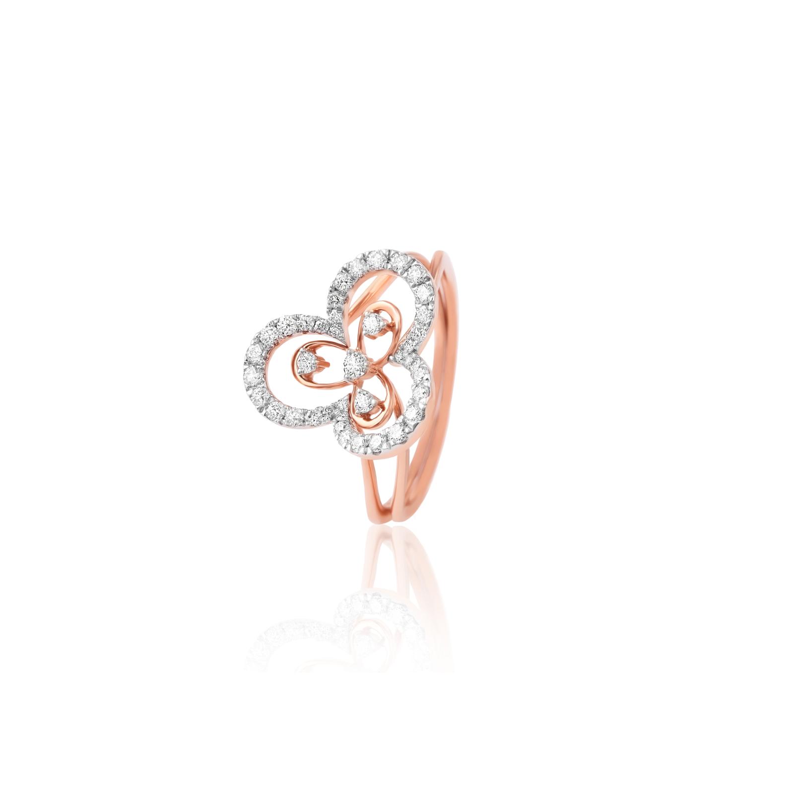 Celebrate Love Together: Twin Diamond Engagement Rings in 18K Rose Gold