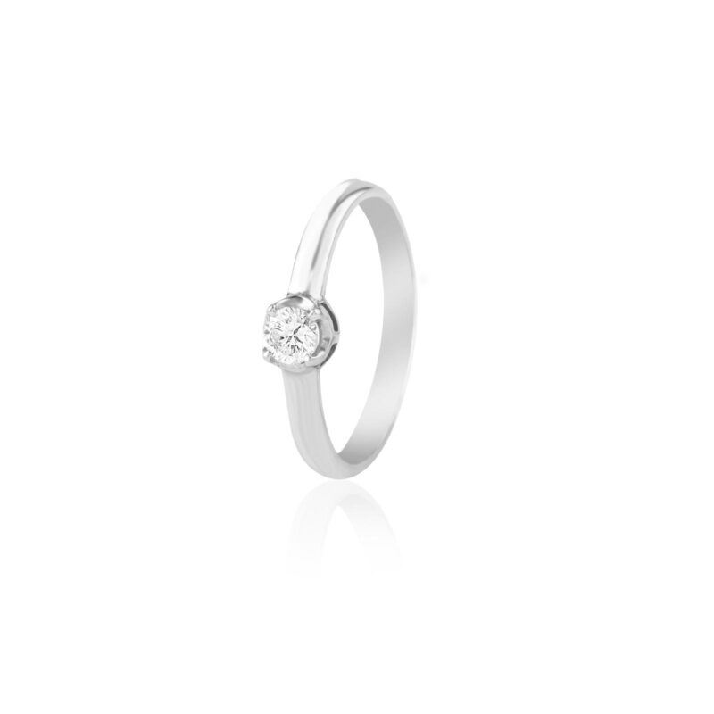 Affordable Luxury 18K White Gold Diamond Ring at Bafleh Jewellery