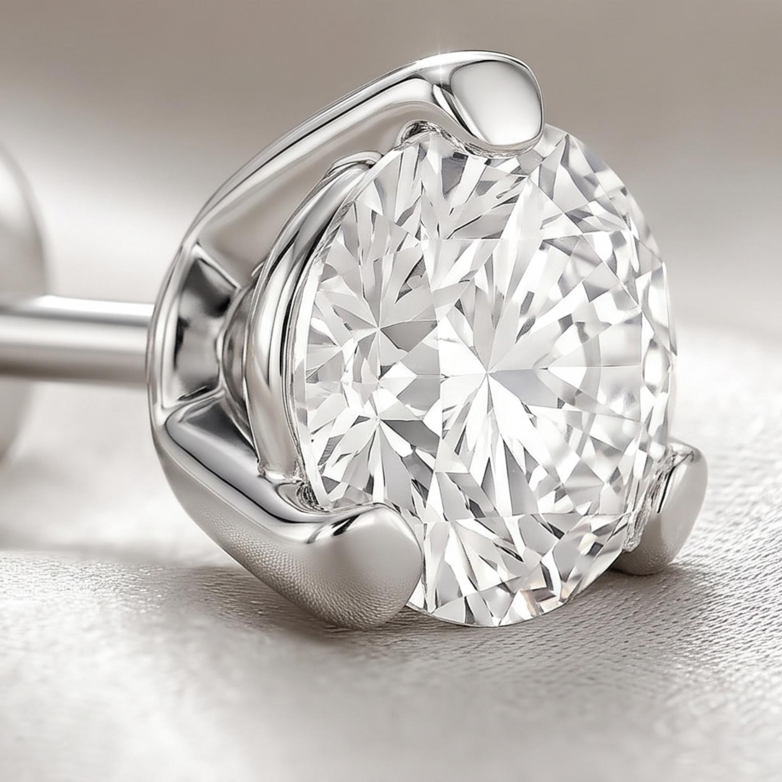 Where Elegance Meets Perfection Premium Diamond Earrings in 18K Gold by Bafleh Jewellery - Image 2