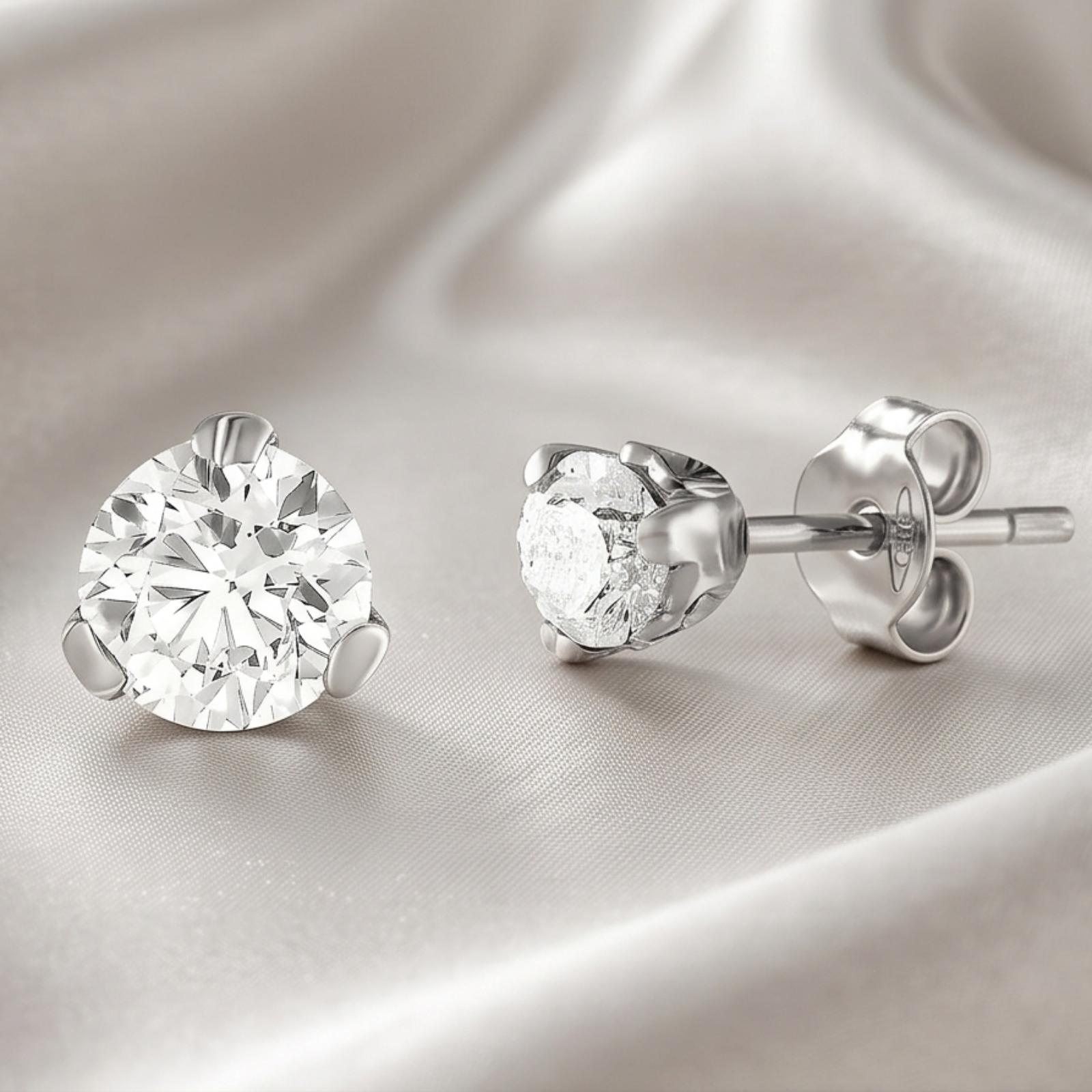 Where Elegance Meets Perfection Premium Diamond Earrings in 18K Gold by Bafleh Jewellery