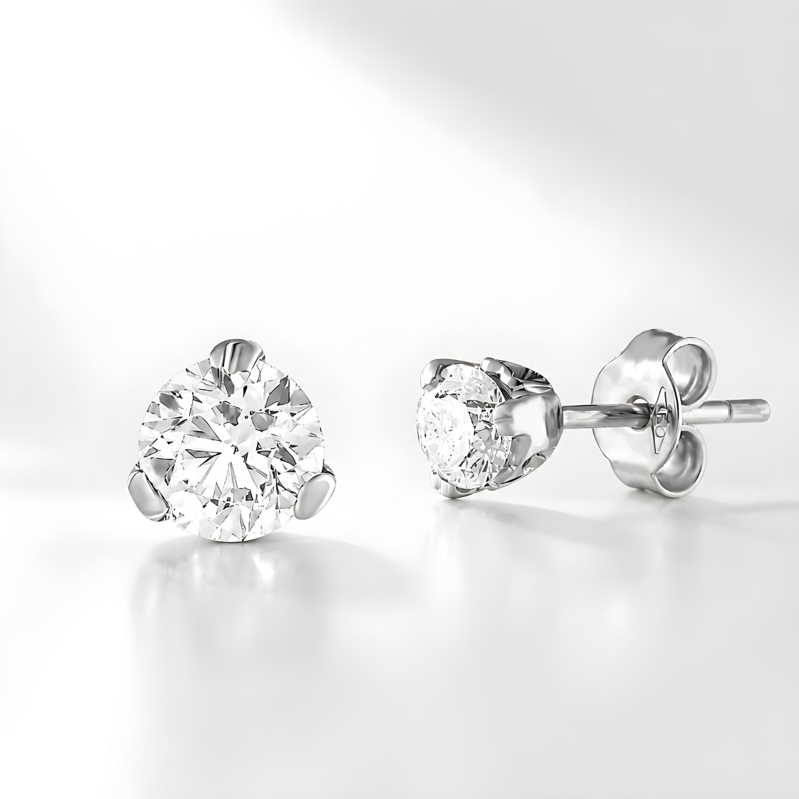 Where Elegance Meets Perfection Premium Diamond Earrings in 18K Gold by Bafleh Jewellery - Image 3
