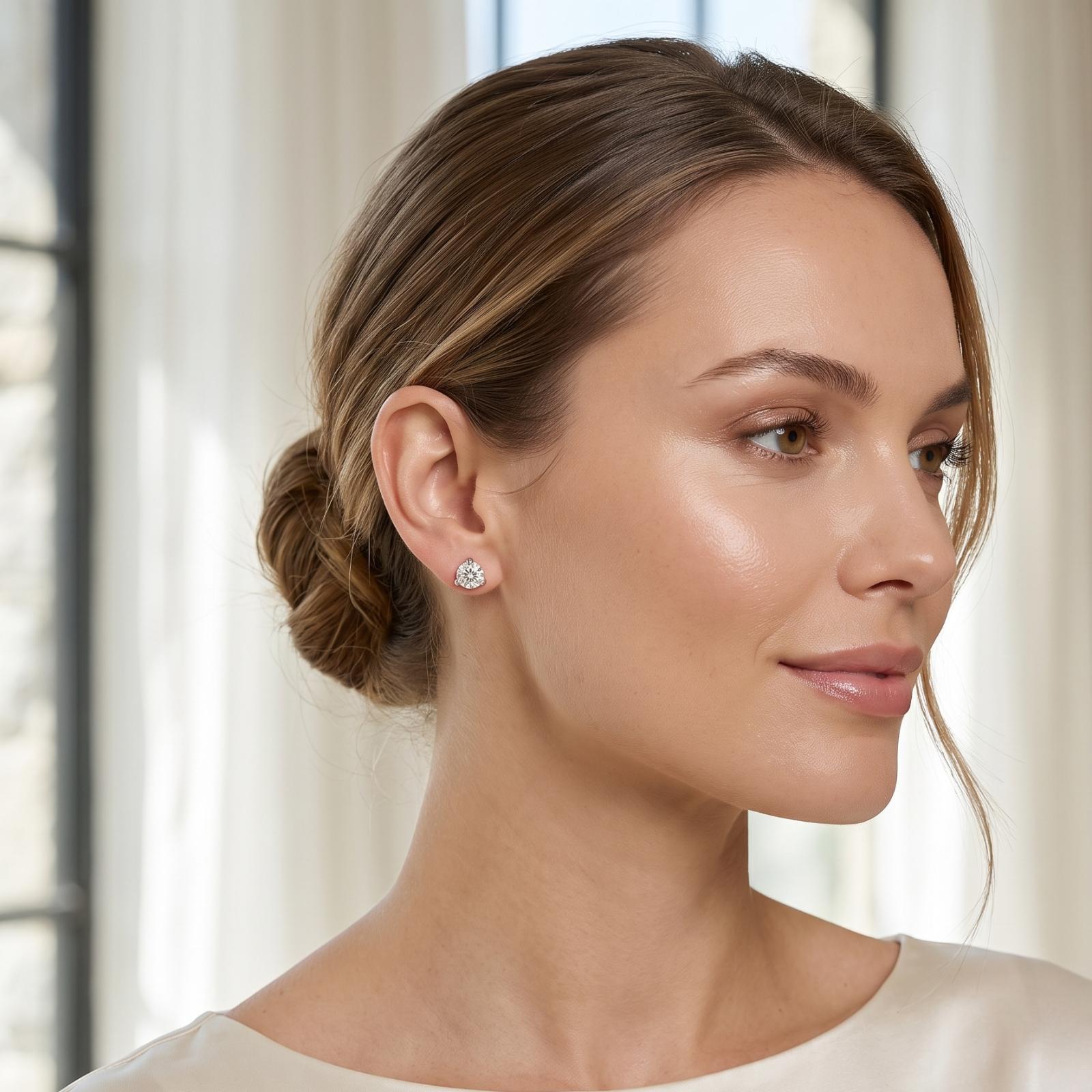 Where Elegance Meets Perfection Premium Diamond Earrings in 18K Gold by Bafleh Jewellery - Image 8