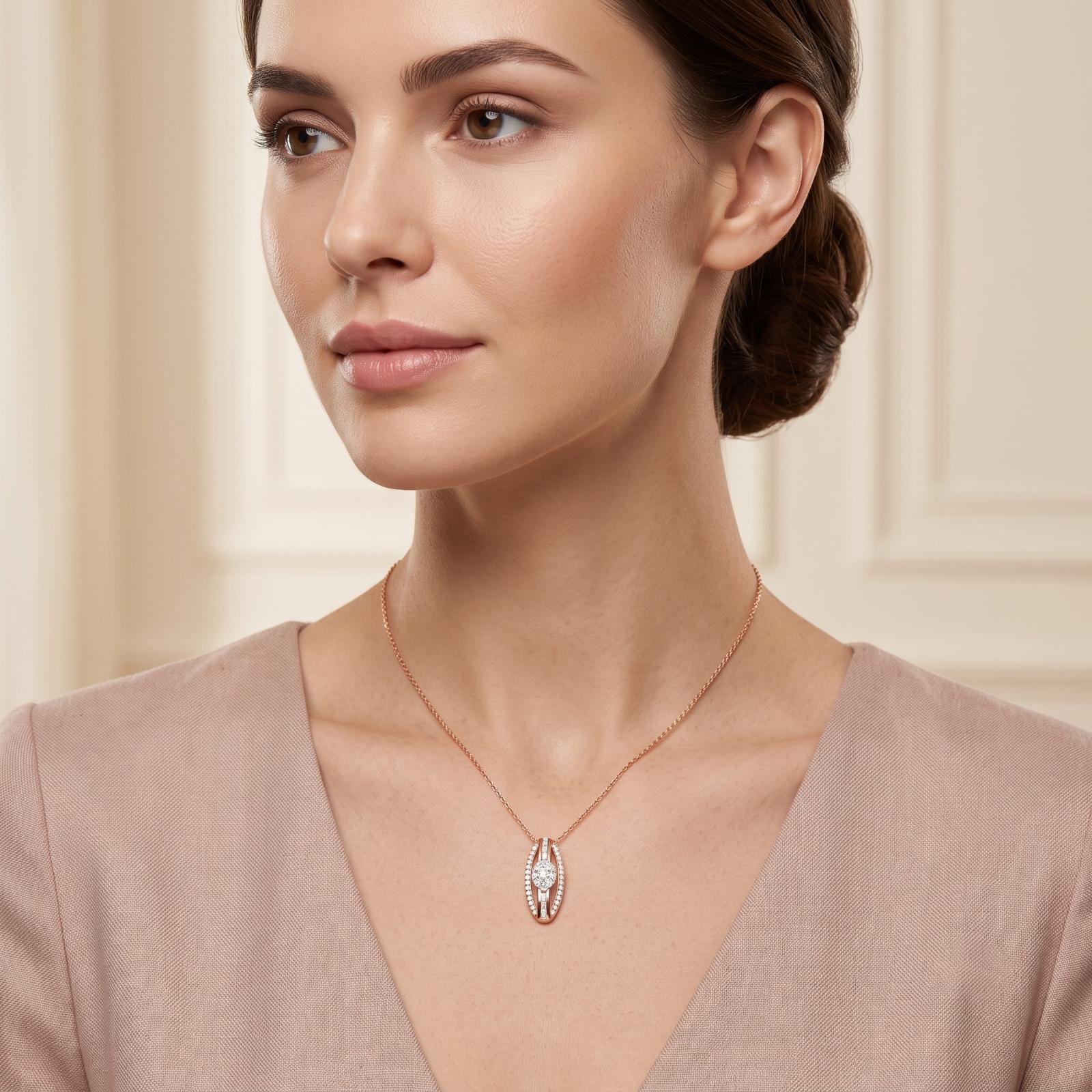 Embrace Eternal Beauty with Brilliant Diamond Necklaces in 18K Gold by Bafleh Jewellery - Image 4