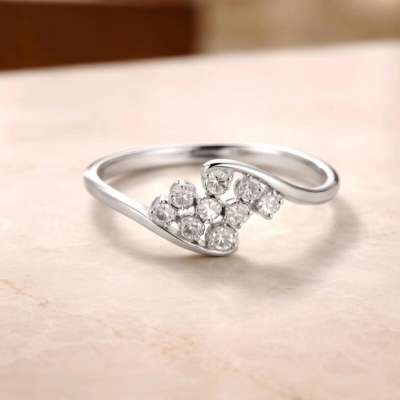 Elegance You have Never Seen Before New Launch of 14K White Gold Diamond Rings Now Arrived at Bafleh Jewellery