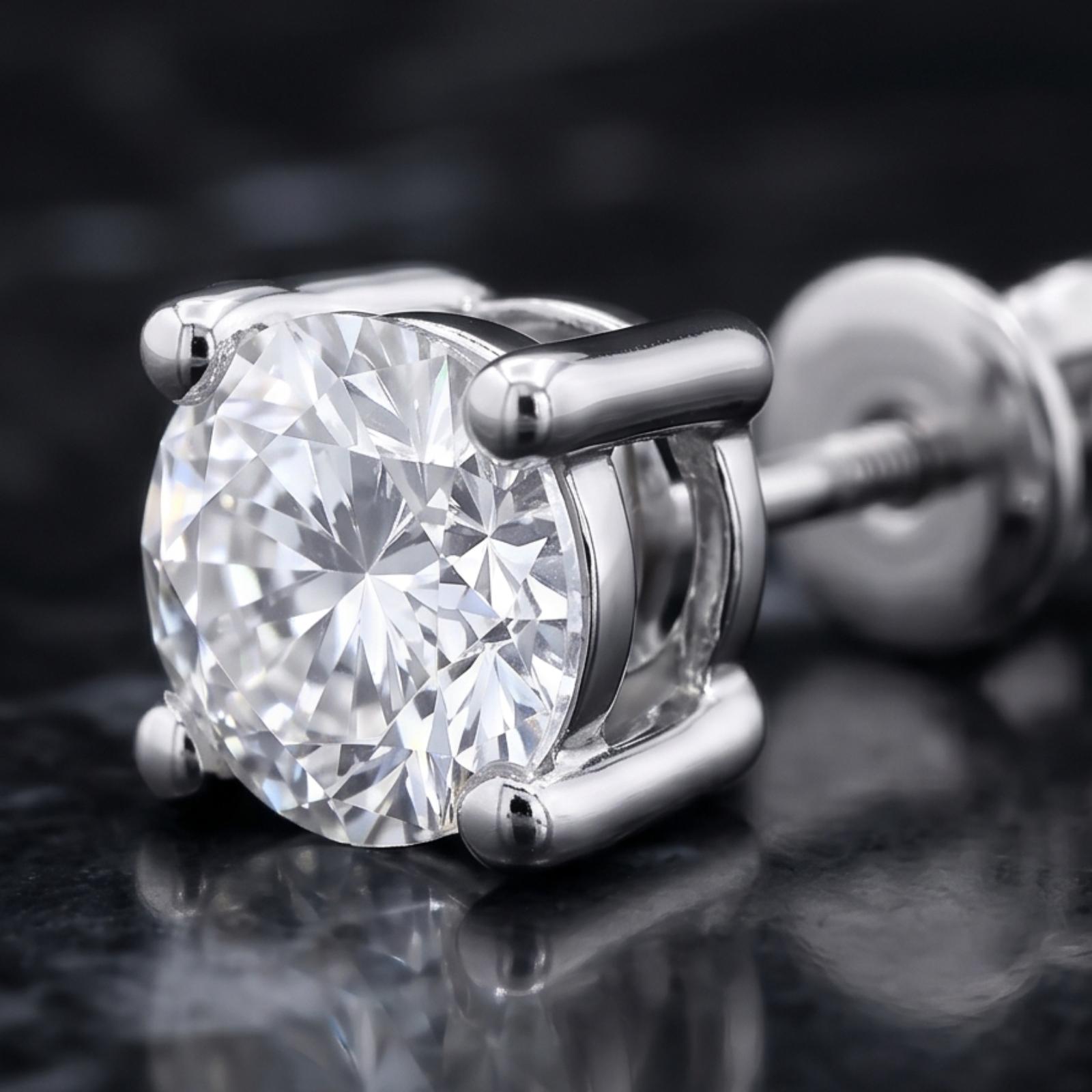 Premium Lab Grown Diamond Earrings in 18K Gold Collection by Bafleh Jewellery Crafted for Radiance, Sophistication, and Sustainable Luxury - Image 4