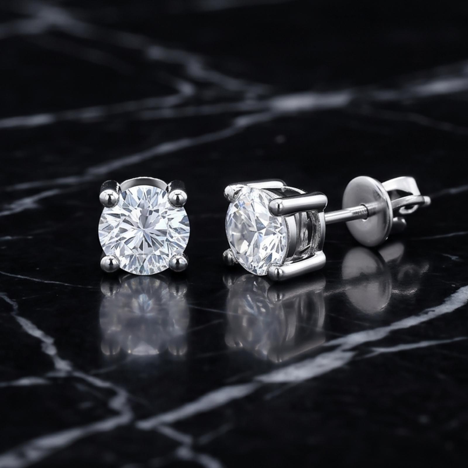 Premium Lab Grown Diamond Earrings in 18K Gold Collection by Bafleh Jewellery Crafted for Radiance, Sophistication, and Sustainable Luxury - Image 3