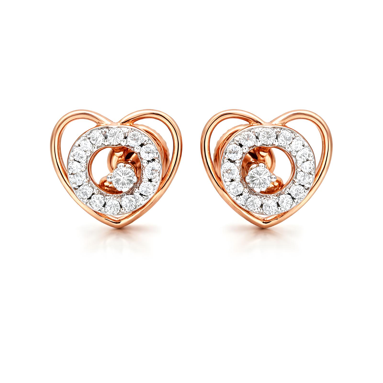 A Touch of Royalty in 14K Gold Natural Diamond Earrings - Image 3