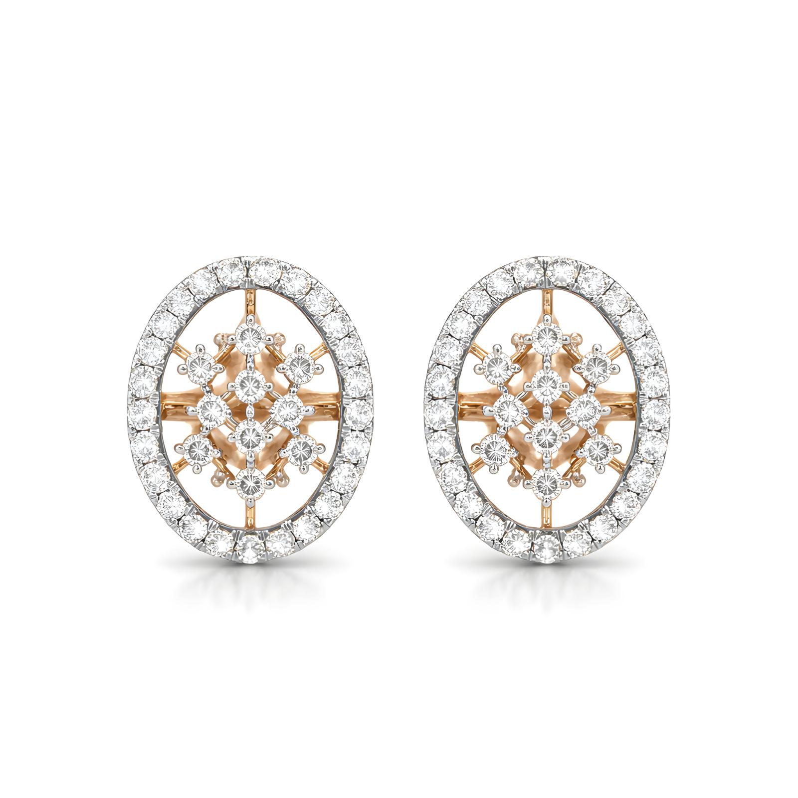 Everyday Luxury with 14K Gold Diamond Earrings - Image 2