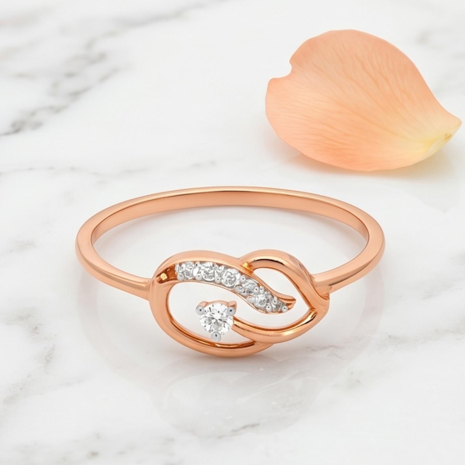 18K Rose Gold Natural Diamond Ring with IDT Certification - Image 4