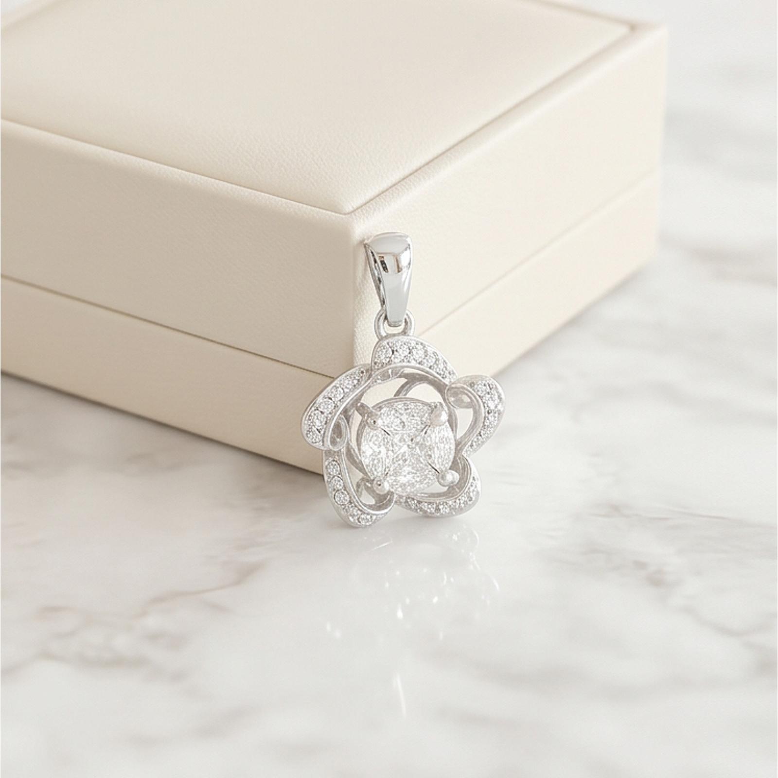 Shine Every Day with an 18K Gold Natural Diamond Pendant - Image 4