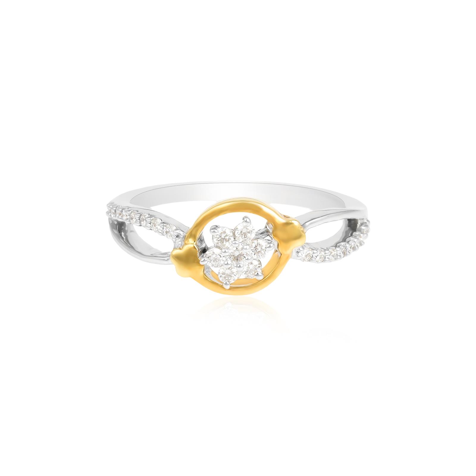 Premium 18K Yellow Gold & White Gold Diamond Ring Where Luxury Meets Craftsmanship - Image 3