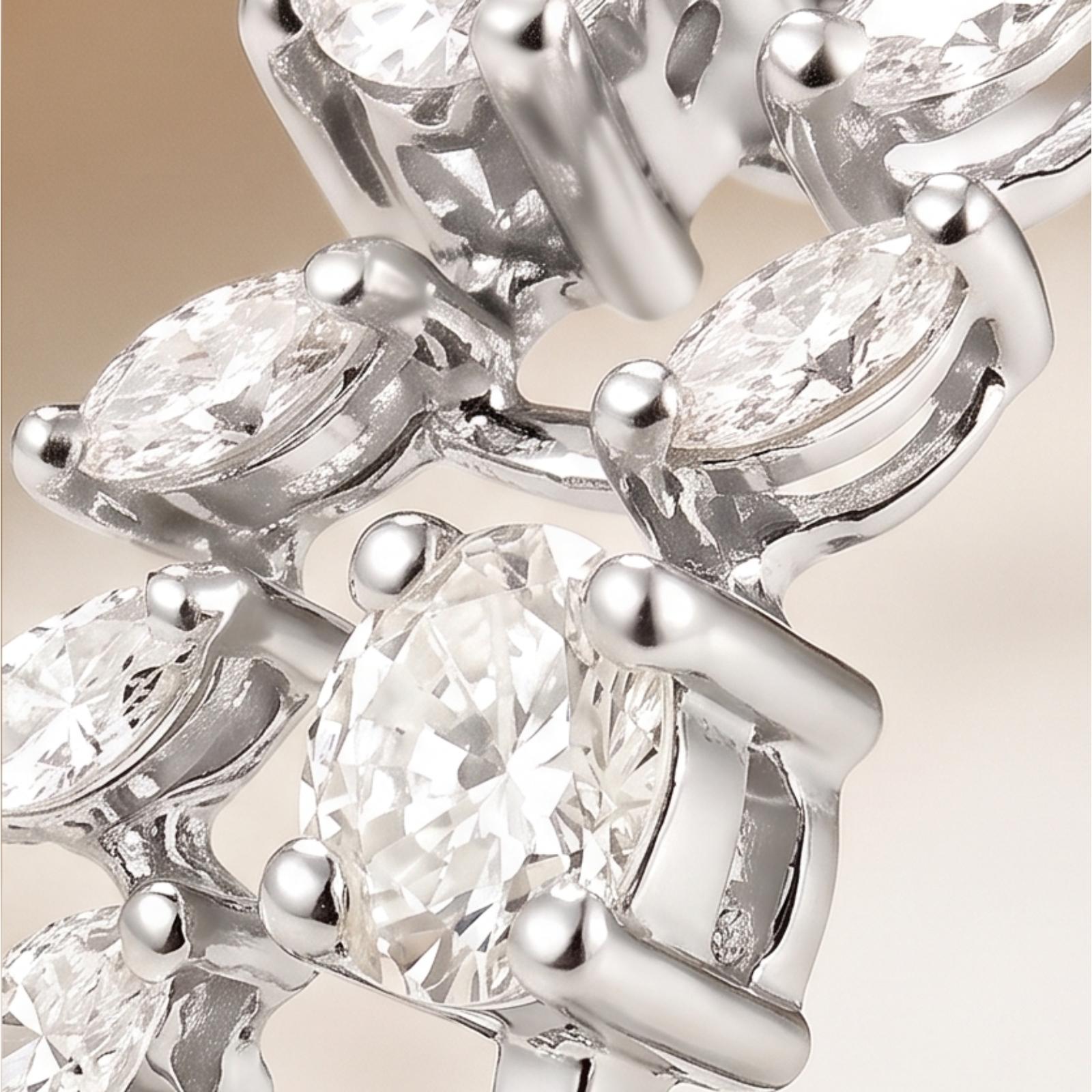 Elegant 18K White Gold Natural Diamond Ring Timeless Luxury by Bafleh Jewellery - Image 2